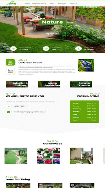 landscaping website design